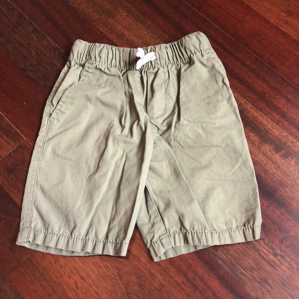 Boys Green pull up poplin shorts